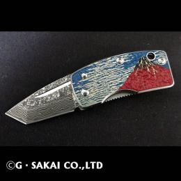 浮紋-UKIMON- Damascus TANTO POINT Mt.Fuji  