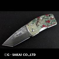 浮紋-UKIMON- Damascus TANTO POINT Szanqua(camellia)