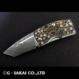 浮紋-UKIMON- Damascus TANTO POINT Sakura