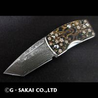 浮紋-UKIMON- Damascus TANTO POINT Sakura